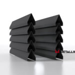 Ламели для забора жалюзи Luxe V RAL 7024 – порошковое покрытие, толщина 0,45 мм в Пятигорске | фото 1