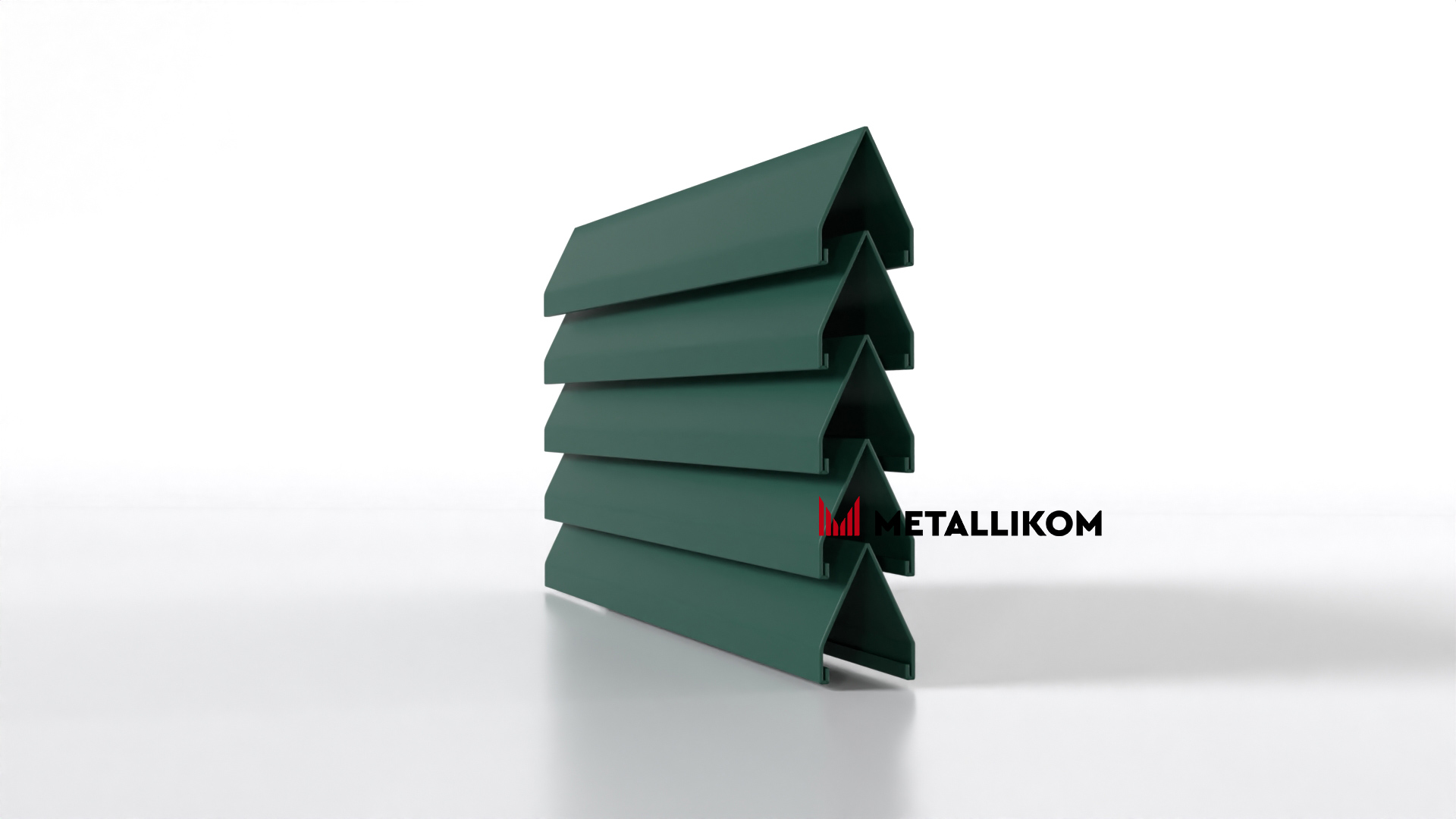 Ламели для забора жалюзи Luxe Л RAL 6005 – покрытие полиэстер, толщина 0,45 мм